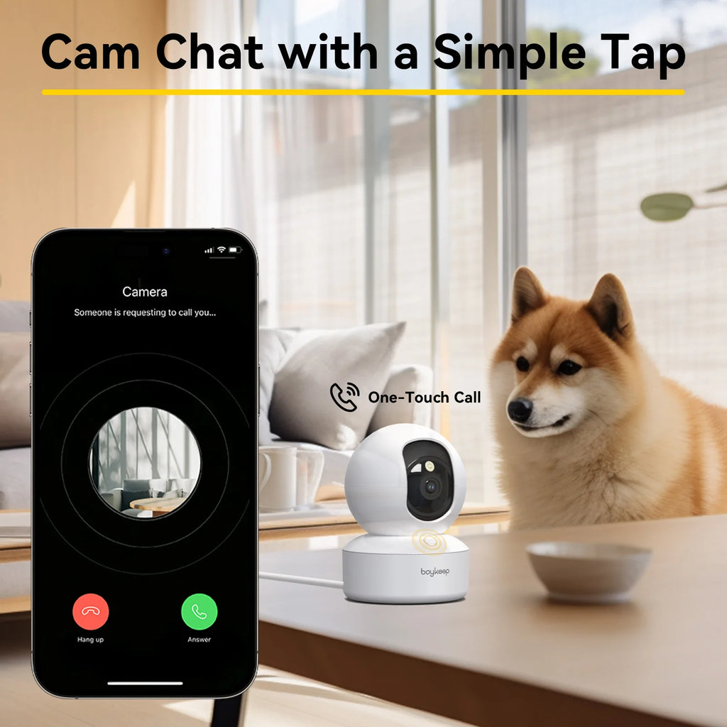 Echo Echelon™ 2K Smart Dog Camera – 360° Pet Monitoring with App Control