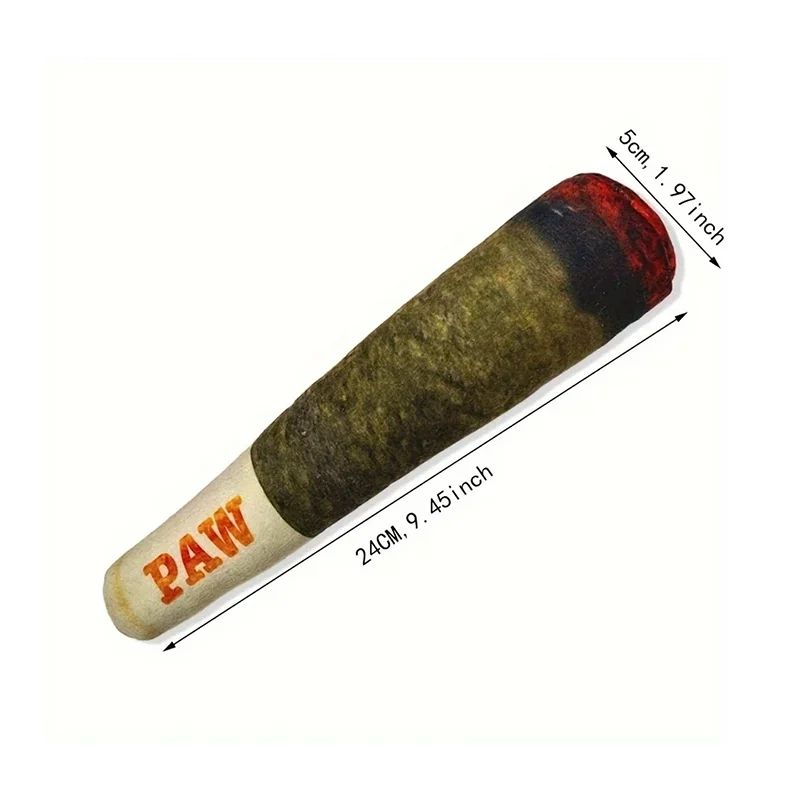 Funny Interactive Dog Toys - Cigar Design Plush Squeaky Pet Toy