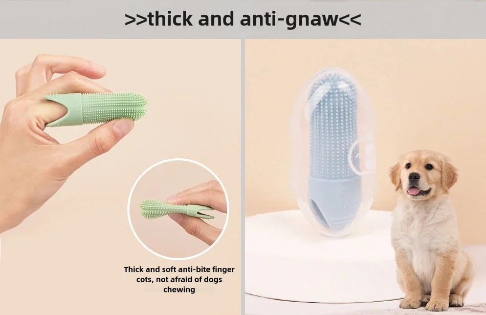 360° Silicone Finger Toothbrush for Dogs & Cats – Dental Care Tool