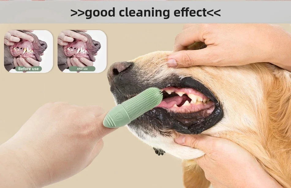 360° Silicone Finger Toothbrush for Dogs & Cats – Dental Care Tool