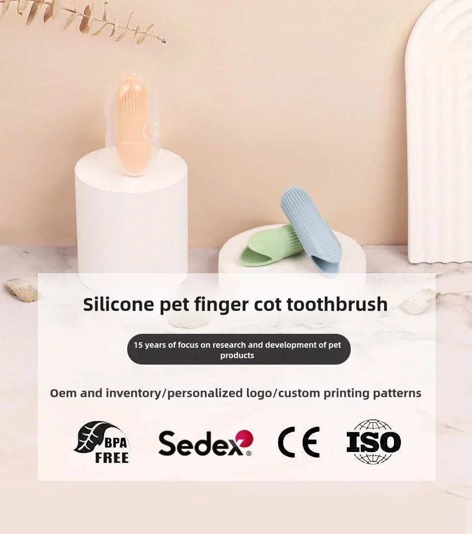 360° Silicone Finger Toothbrush for Dogs & Cats – Dental Care Tool